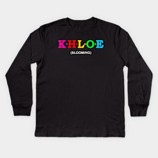 Khloe - Blooming. Kids Long Sleeve T-Shirt